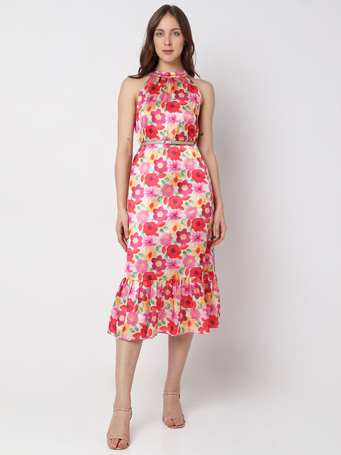 slim fit dress slacks White Printed Midaxi Dress main image 0