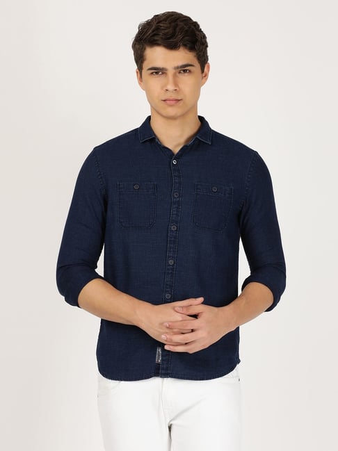 Wrangler indigo clearance shirt