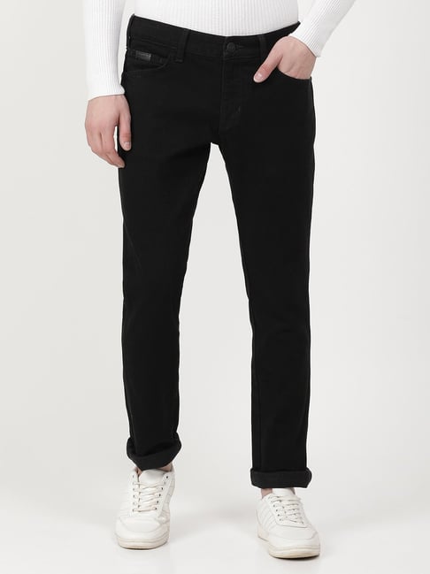 Wrangler Black Cotton Slim Fit Jeans-picture-10