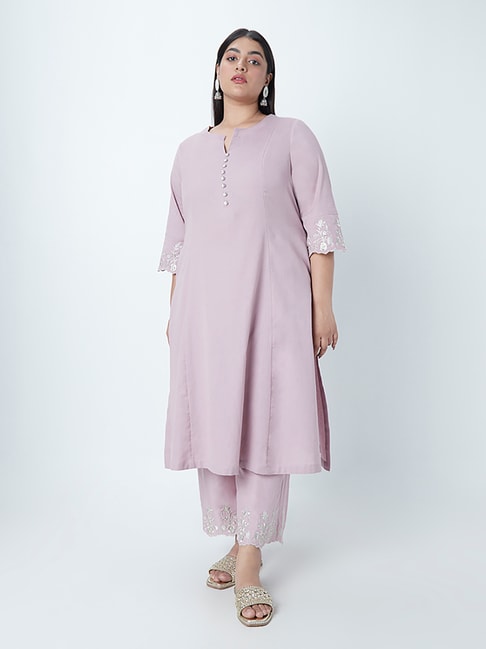 Diza Curves by Westside Lilac A-Line Kurta Price in India
