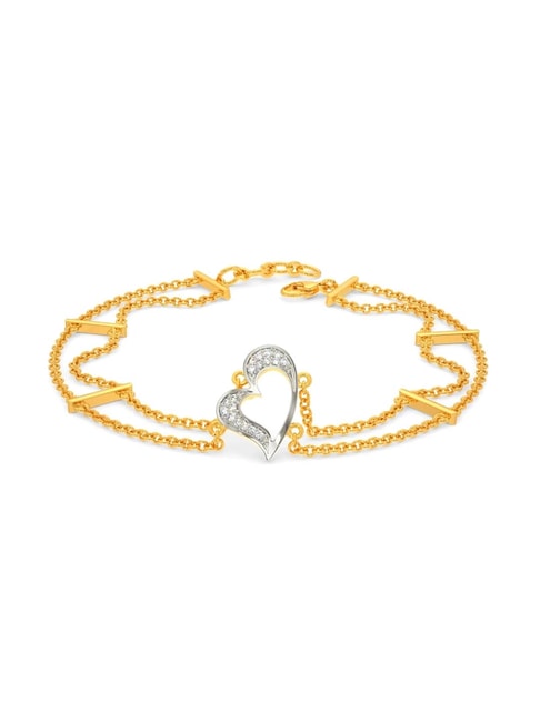 Designer Dubai Gold Plated Hanging Heart Bracelet By IDH Jewellery DU   wwwsoosicoin