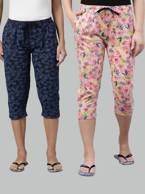 Kryptic Blue & Pink Printed Capris - Pack of 2-picture-20