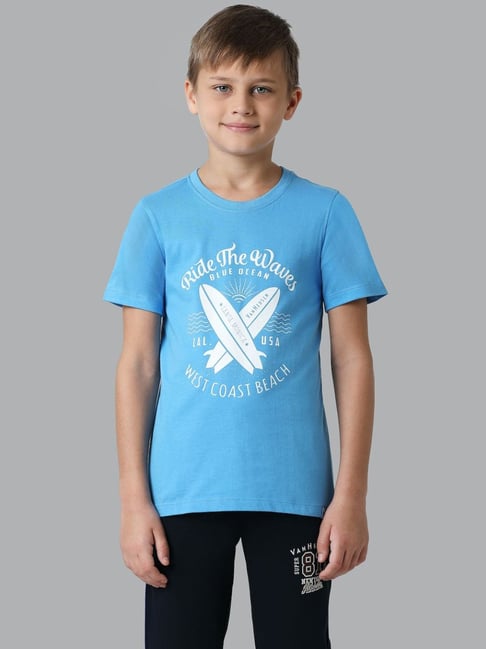 Van Heusen Regular Fit Smart Tech Easy Stain Release T-Shirt - Azure Blue-picture-35