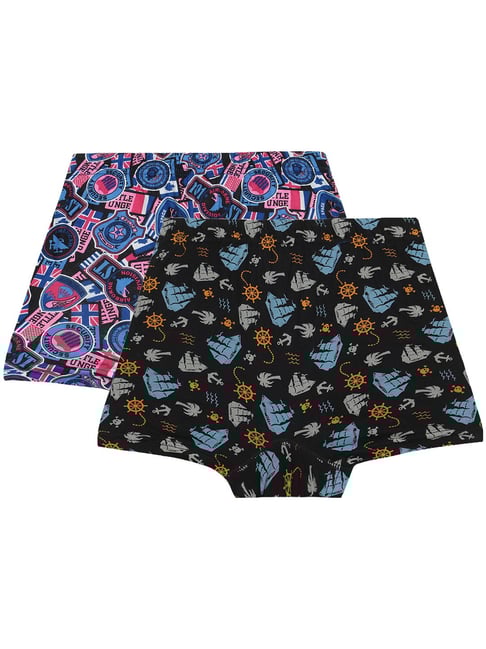 Bodycare Boys Assorted Printed Trunks (Pack Of 2)