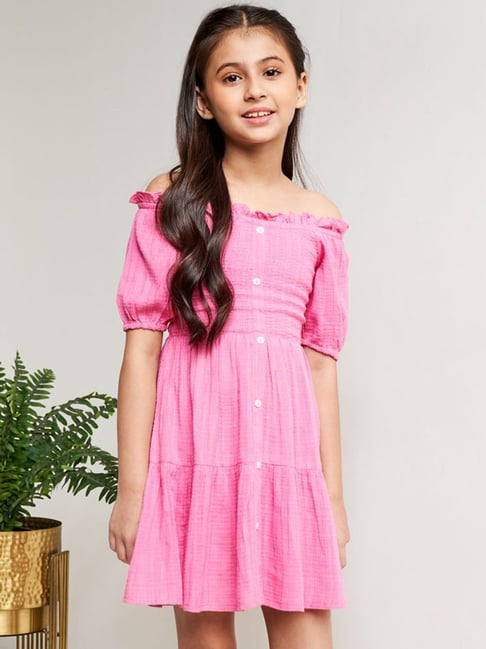 Oakie Dress Girls Pink - Bubblegum – The Coast Brand