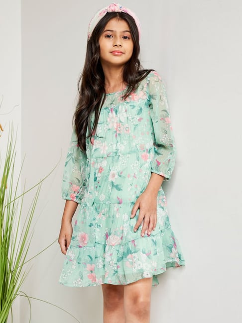 Buy Silk Floral Print Multi Colour Floor Length Trendy Gown : 262533 -