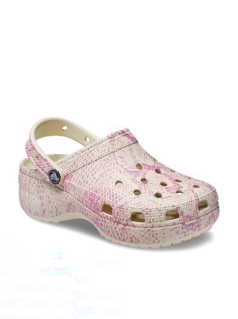 crocs adult classic snake print clogs