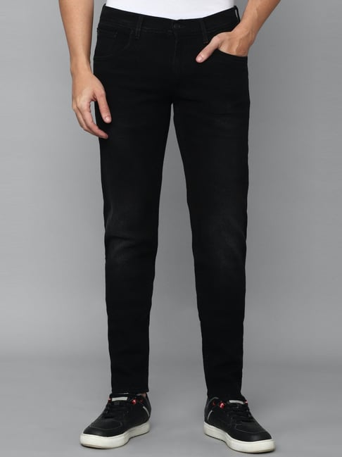 Allen Solly Black Cotton Skinny Fit Jeans-picture-17