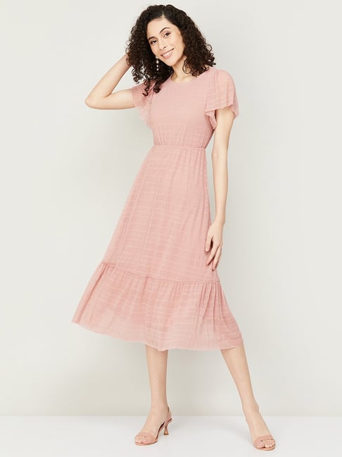 Code by Lifestyle Pink A-Line Dress Price in India