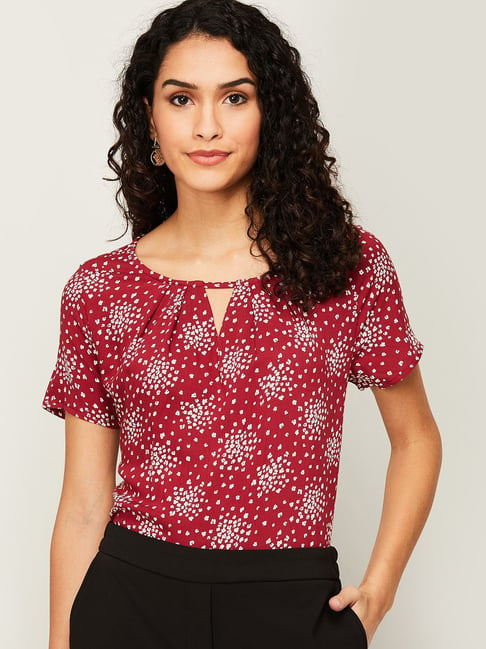 Fame Forever by Lifestyle Red Regular Fit Top