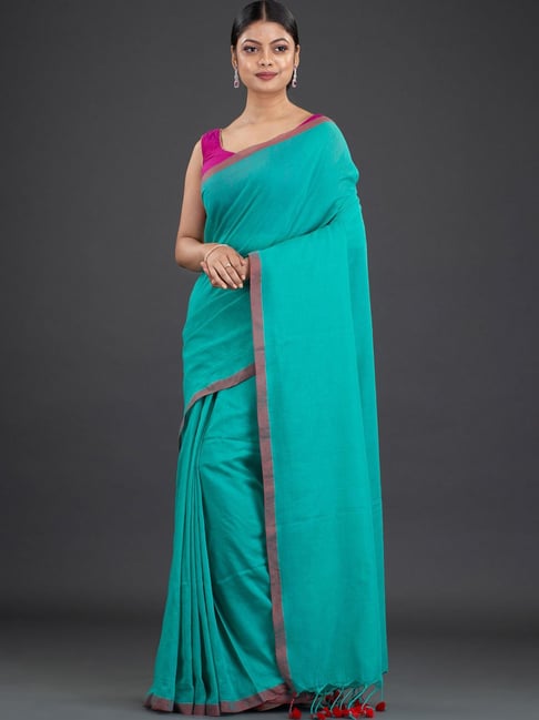 Classic Organza Sea Green Plain Saree – Kajols - Indian & Pakistani Fashion  & Tailoring