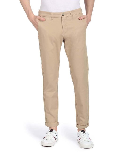 U S Polo Assn U.S. Polo Assn. Khaki Cotton Slim Fit Chinos