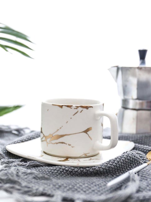 Buy Nestasia premium quality white ceramic cup & saucer set at Best