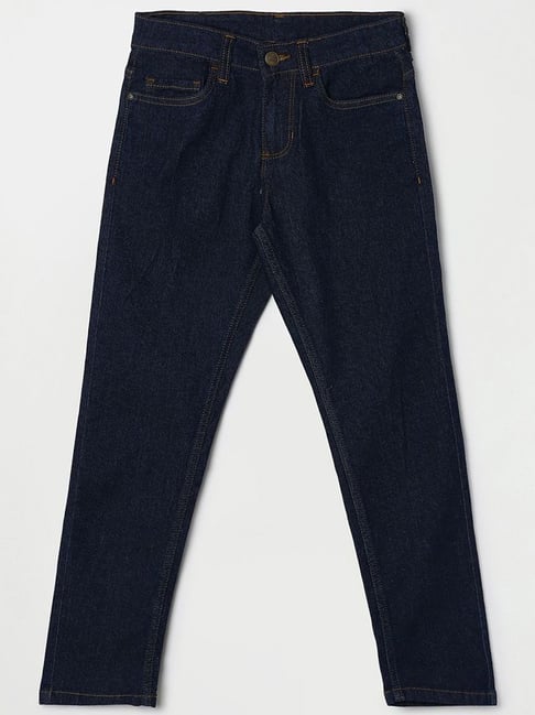 Fame Forever by Lifestyle Kids Blue Cotton Slim Fit Jeans