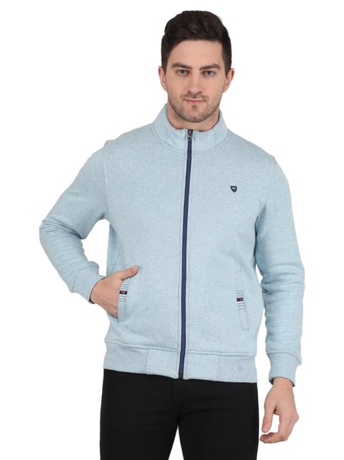 Monte Carlo Light Blue Melange Regular Fit Sweatshirt