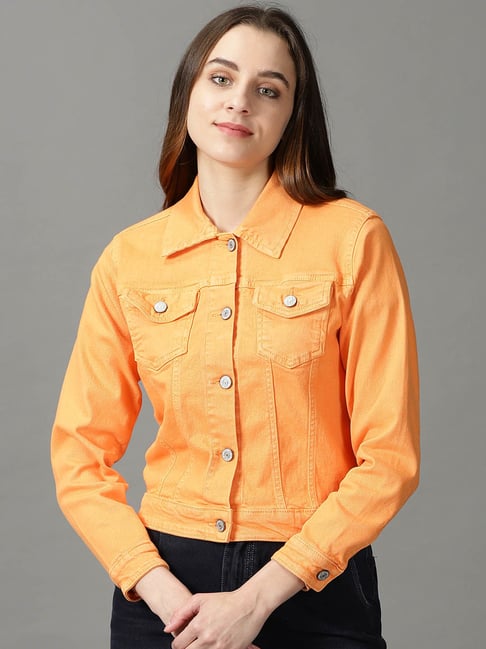 SHOWOFFFF Orange Denim Jacket