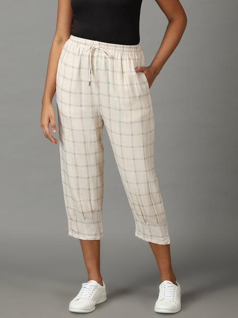 Nasty Gal Womens Loose High Waisted Check Trousers  ShopStyle