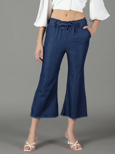 Shop Denim Palazzo for AED 300 by L'MANE | Women Pants on Anir.com