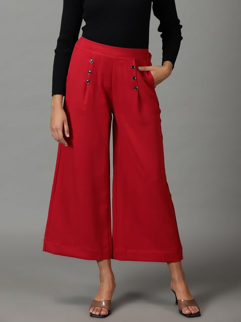 Buy Persian Blue Straight Parallel Pants Online  W for Woman