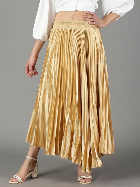 Gold clearance maxi skirt