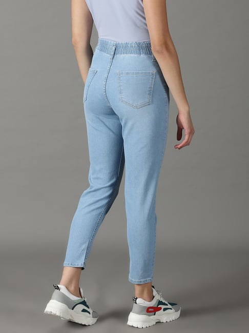 Details 164+ light denim high waisted jeans latest