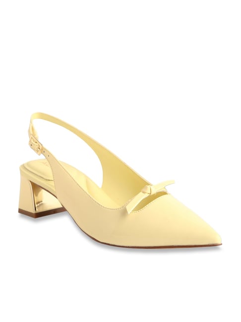 ALDO Marilyn Tie Up Heel in Yellow | Lyst