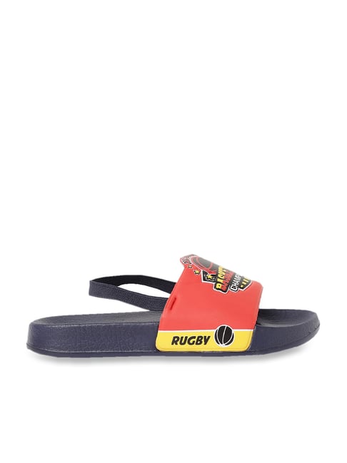 Fame Forever by Lifestyle Kids Red & Navy Back Strap Sandals