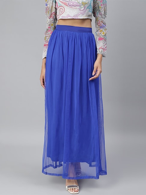 Light blue maxi skirts | HOWTOWEAR Fashion