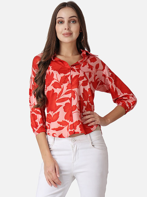 Cation Red Printed Shirt Price in India