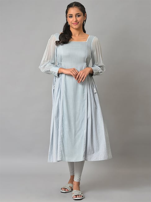 Aurelia Blue A Line Kurta-picture-36