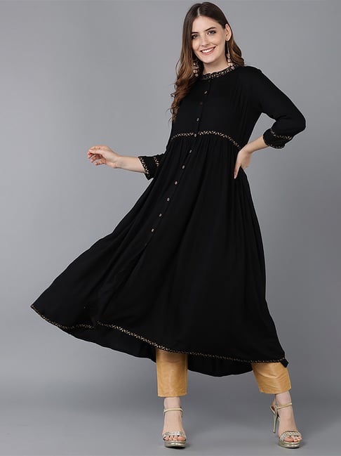 Black Colour Rangjyot Rang Manch New Latest Ethnic Wear Rayon Kurti With  Pant And Dupatta Collection 1002 - The Ethnic World