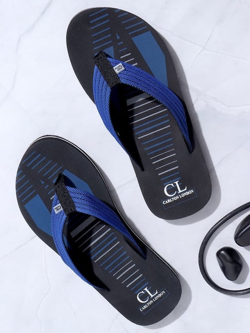 Carlton London Men's Blue Flip Flops