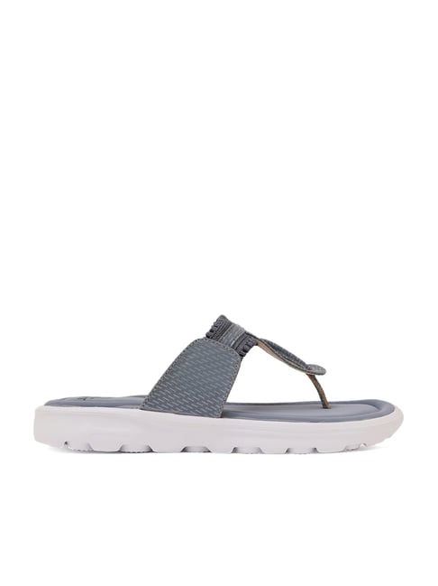 Carlton London Women's Grey Thong Sandals