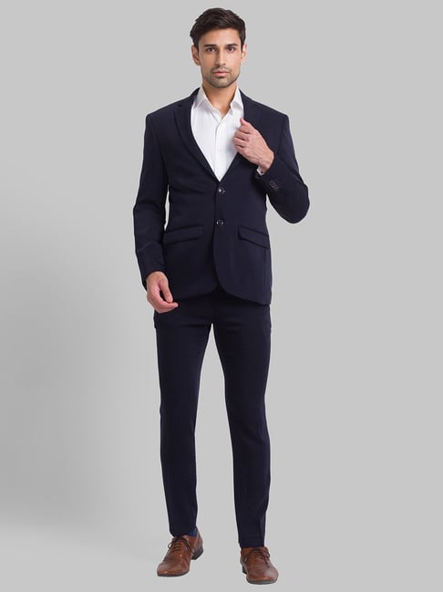 Park Avenue Blue Super Slim Fit Two Piece Suit