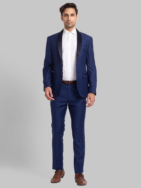 Park Avenue Blue Super Slim Fit Two Piece Suit