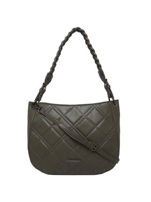 Marina Galanti Green Quilted Medium Hobo Handbag