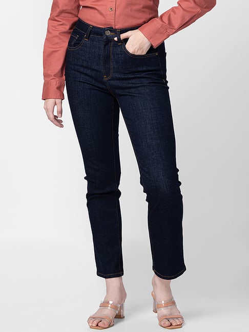 Spykar Navy Cotton Mid Rise Jeans-picture-42
