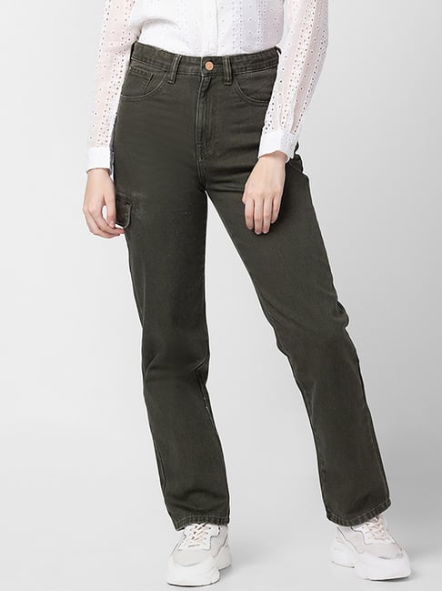 Hidden Jeans® Olive Frayed Cropped Jean Jacket