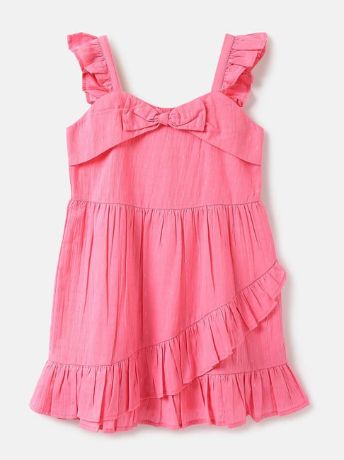 Buy United Colors of Benetton Kids Coral Printed Dress for Girls