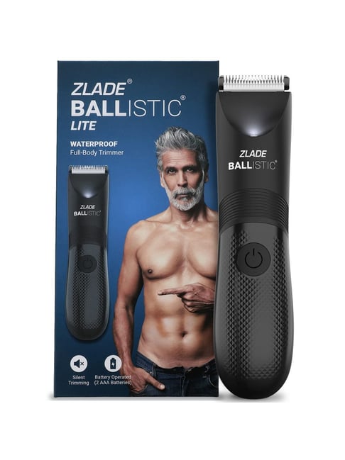 Zlade Ballistic LITE Manscaping Body Trimmer for Men for Beard, Body, Pubic Hair Grooming (Black)