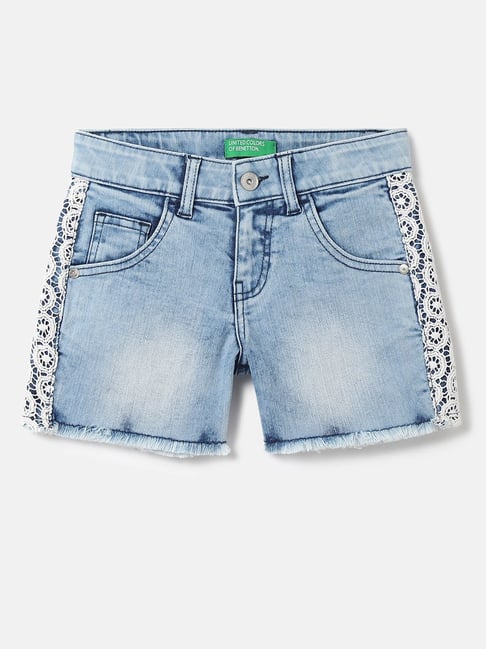 United Colors of Benetton Kids Blue Lace Shorts