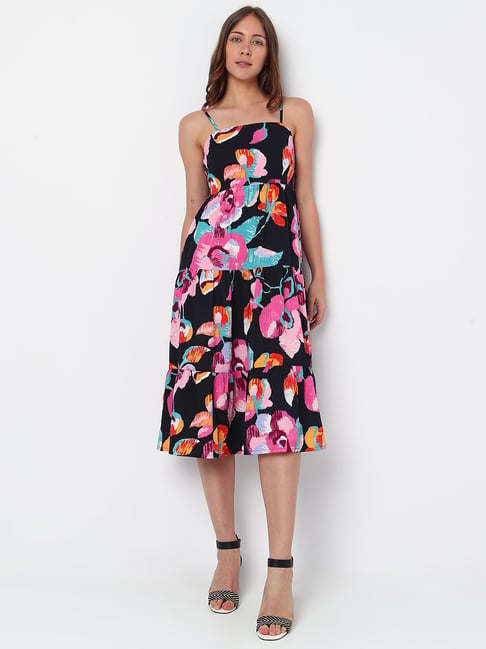 Buy Vero Moda Multicolor Floral Print Fit & Flare Dress for Women Online @  Tata CLiQ