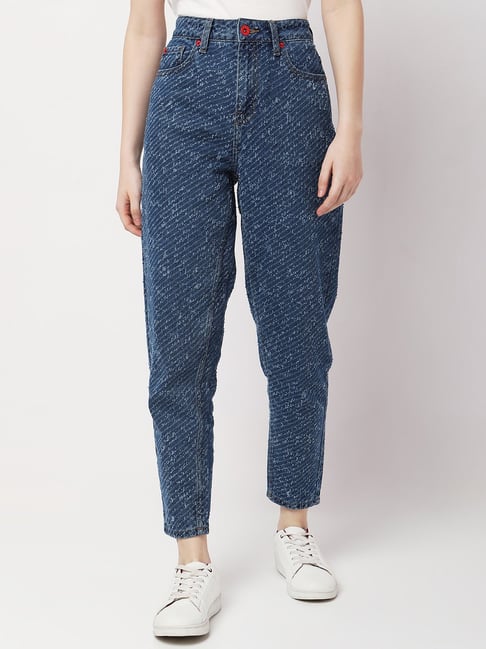 Layla Jeans - High Waisted Recycled Cotton Mom Jeans in Sunday