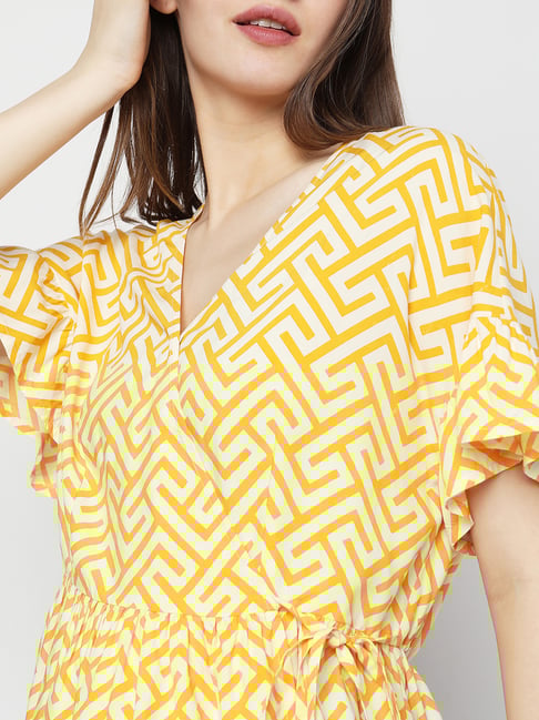 Vero Moda Stella Dress Vero Moda Yellow Printed Top