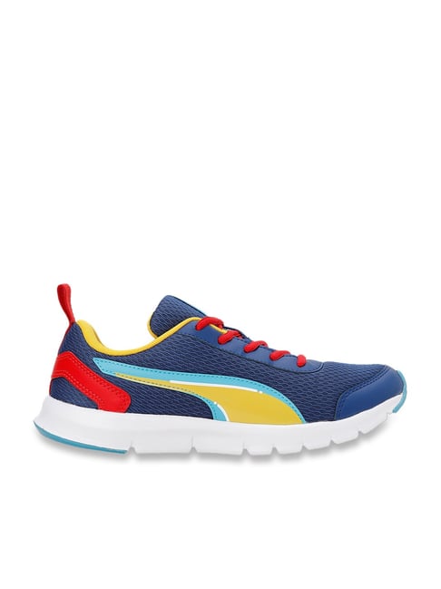 Puma Kids Racer JR V1 Blazing Blue & High Risk Red Casual Sneakers