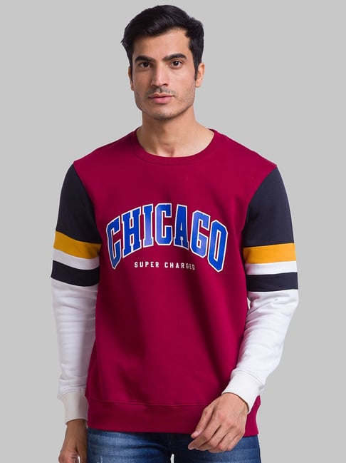 Parx Maroon Regular Fit Printed Sweatshirt-picture-24