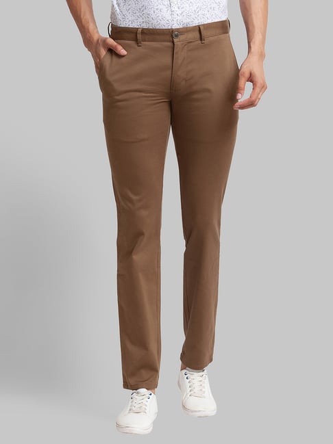 Buy Men Brown Slim Fit Solid Casual Trousers Online  784523  Allen Solly