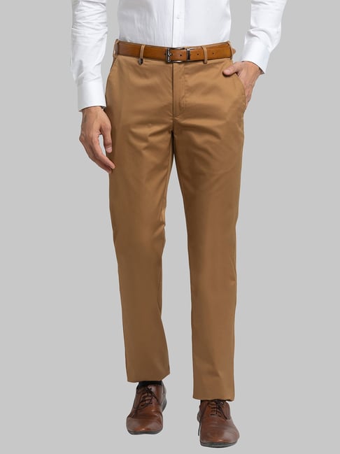 Buy Park Avenue Men Self Design Textured Formal Trousers - Trousers for Men  19861772 | Myntra