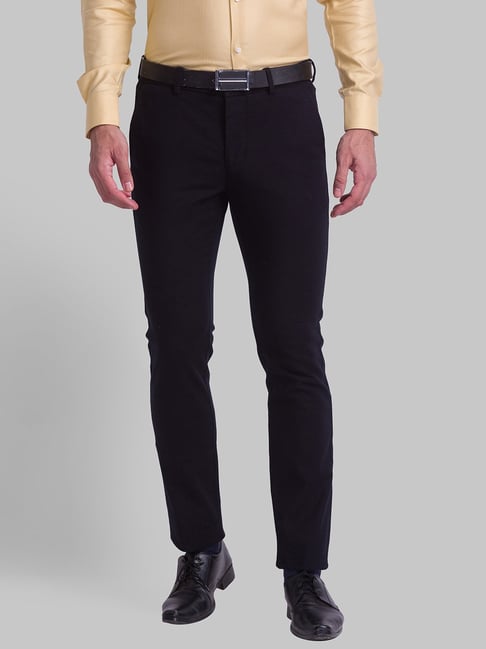 Buy BEING HUMAN Solid Polyester Viscose Regular Fit Men's Casual Trousers |  Shoppers Stop