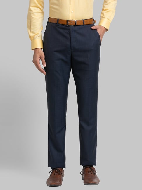 Buy Louis Philippe Sport Khaki Solid Trousers online